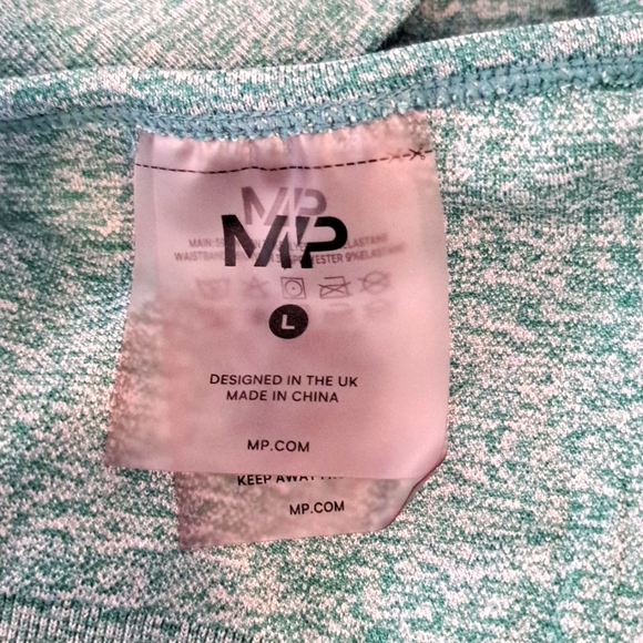 MyProtein MP Curve Racerback Sports Bra Green Size Large - Picture 3 of 5